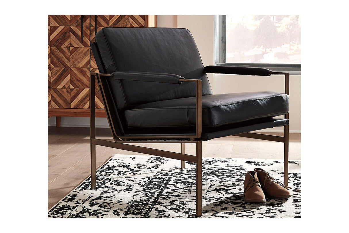 Puckman Black Accent Chair