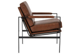 Puckman Brown/Silver Finish Accent Chair