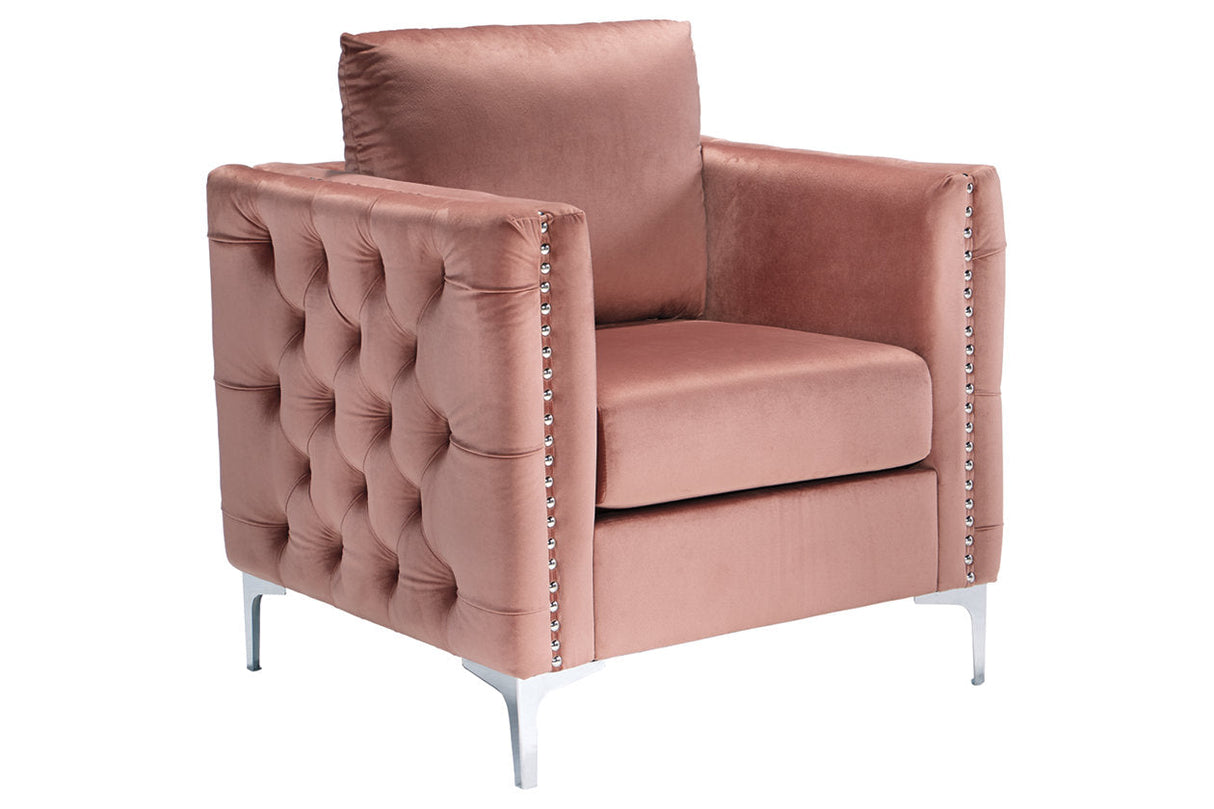 Lizmont Blush Pink Accent Chair