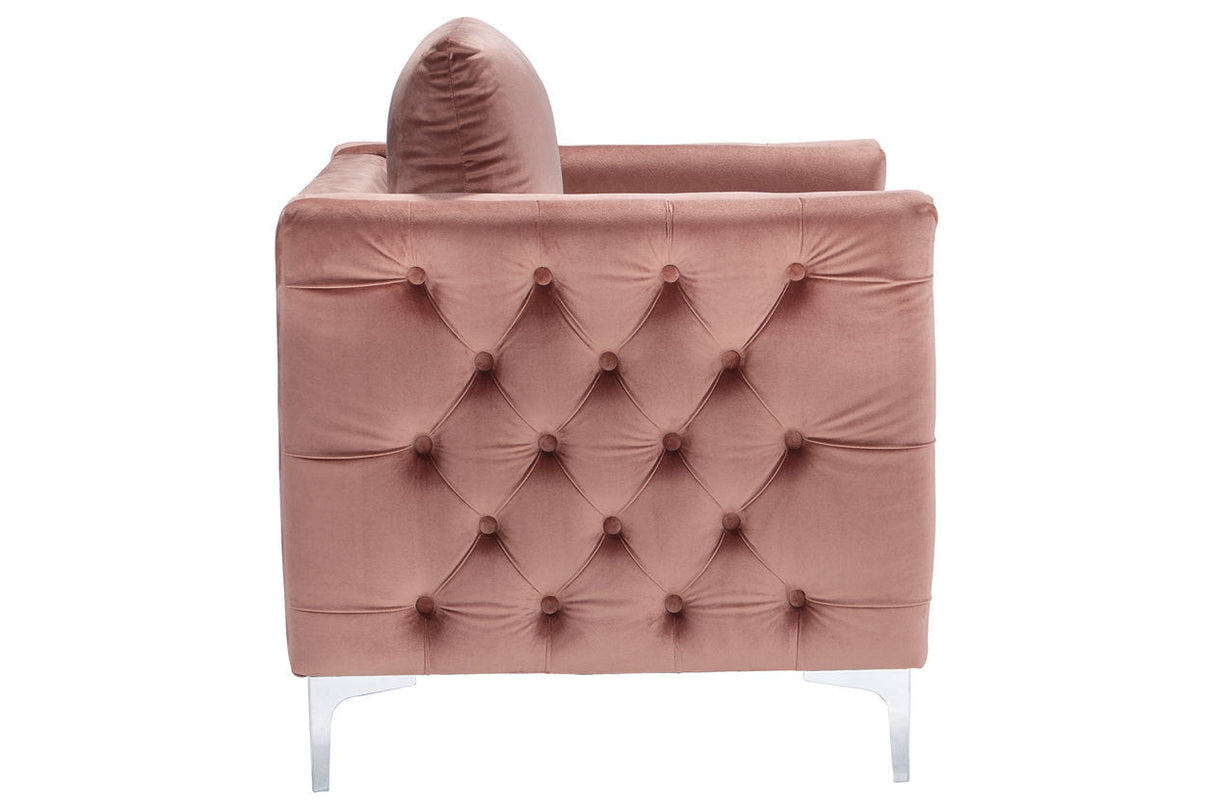 Lizmont Blush Pink Accent Chair