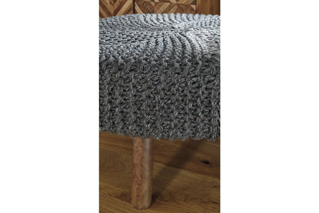 Jassmyn Charcoal Oversized Accent Ottoman