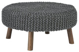 Jassmyn Charcoal Oversized Accent Ottoman