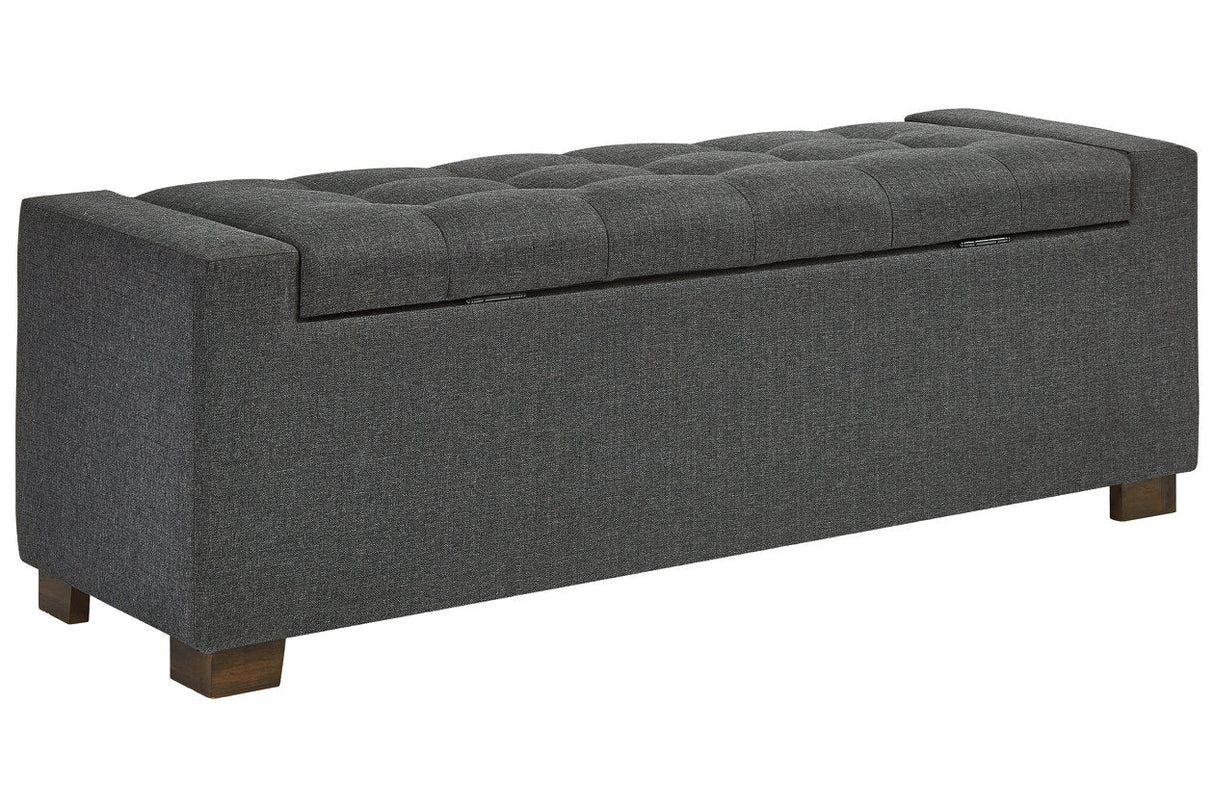 Cortwell Gray Storage Bench