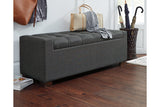 Cortwell Gray Storage Bench