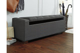 Cortwell Gray Storage Bench