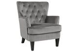 Romansque Gray Accent Chair