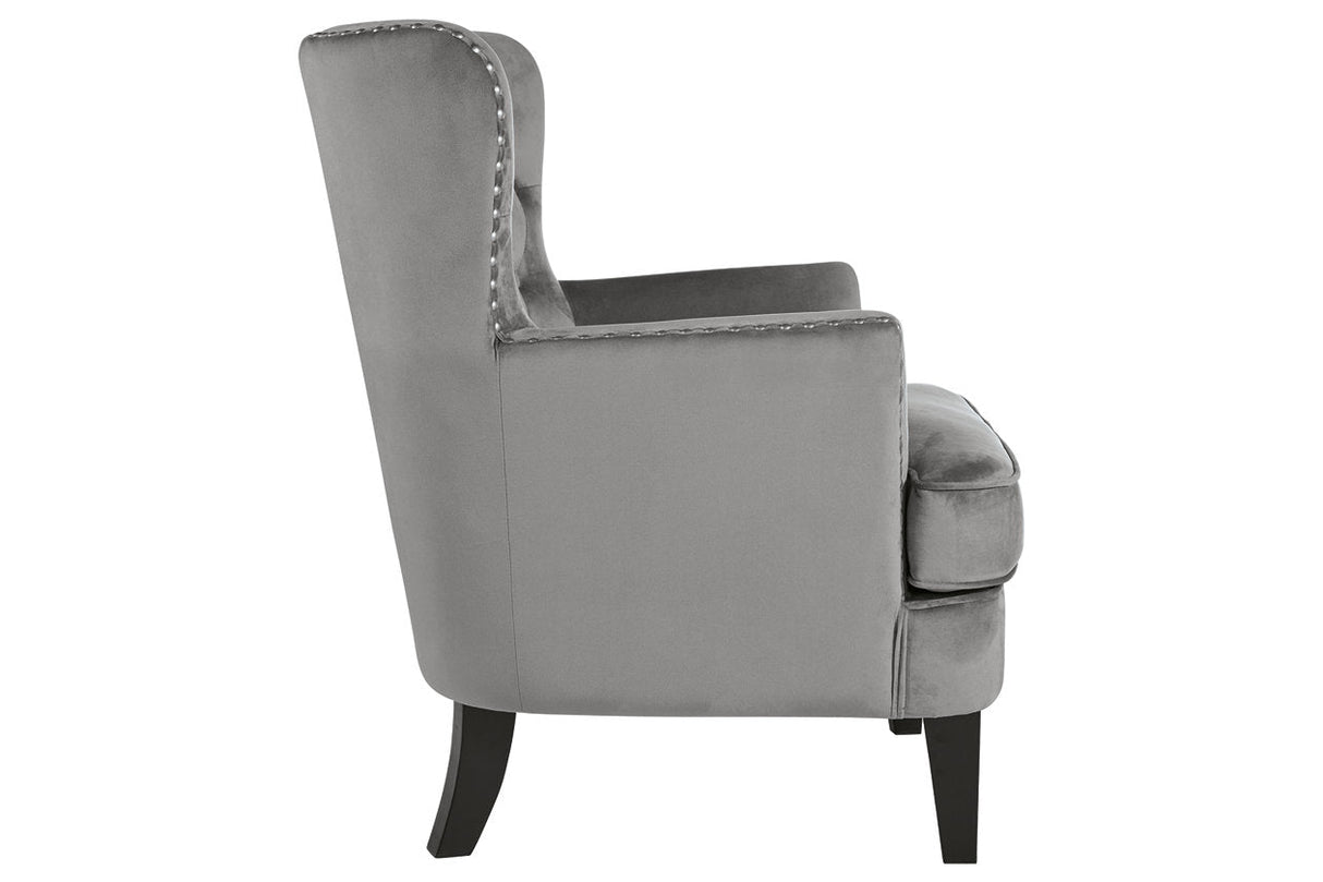 Romansque Gray Accent Chair