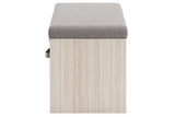 Blariden Gray/Natural Storage Bench