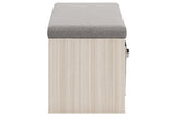 Blariden Gray/Natural Storage Bench