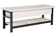 Rhyson White Storage Bench Default Title by Ashley - Eve Furniture