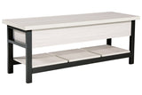 Rhyson White Storage Bench