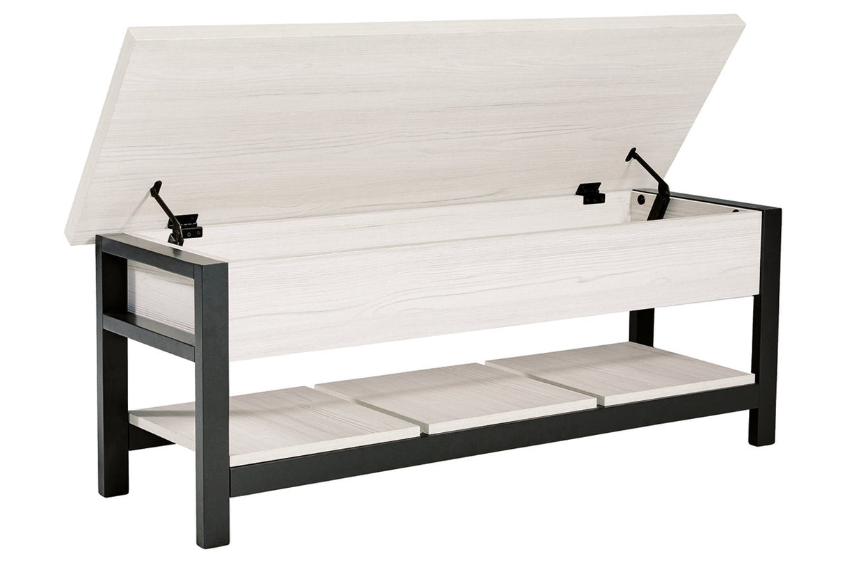 Rhyson White Storage Bench