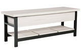 Rhyson White Storage Bench