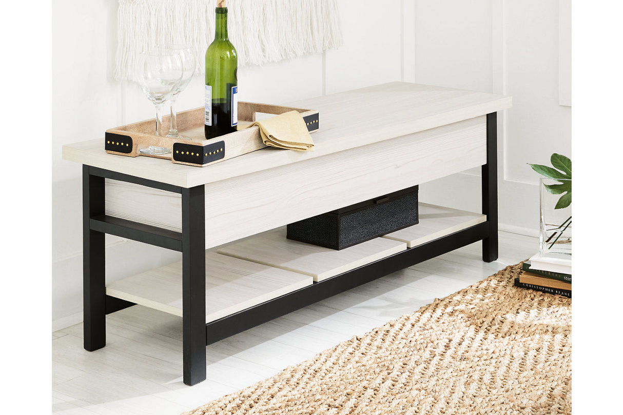 Rhyson White Storage Bench