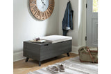 Yarlow Linen/Gray Storage Bench