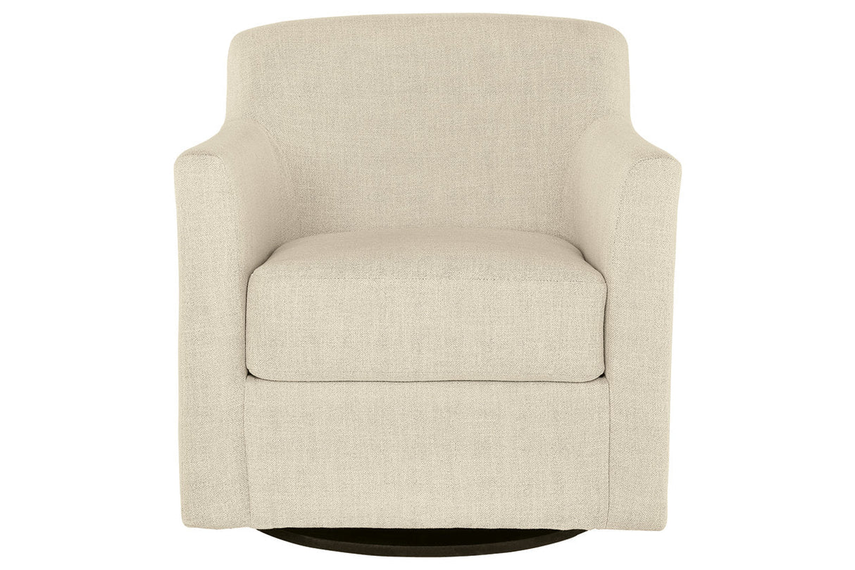 Bradney Linen Swivel Accent Chair