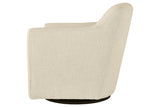 Bradney Linen Swivel Accent Chair