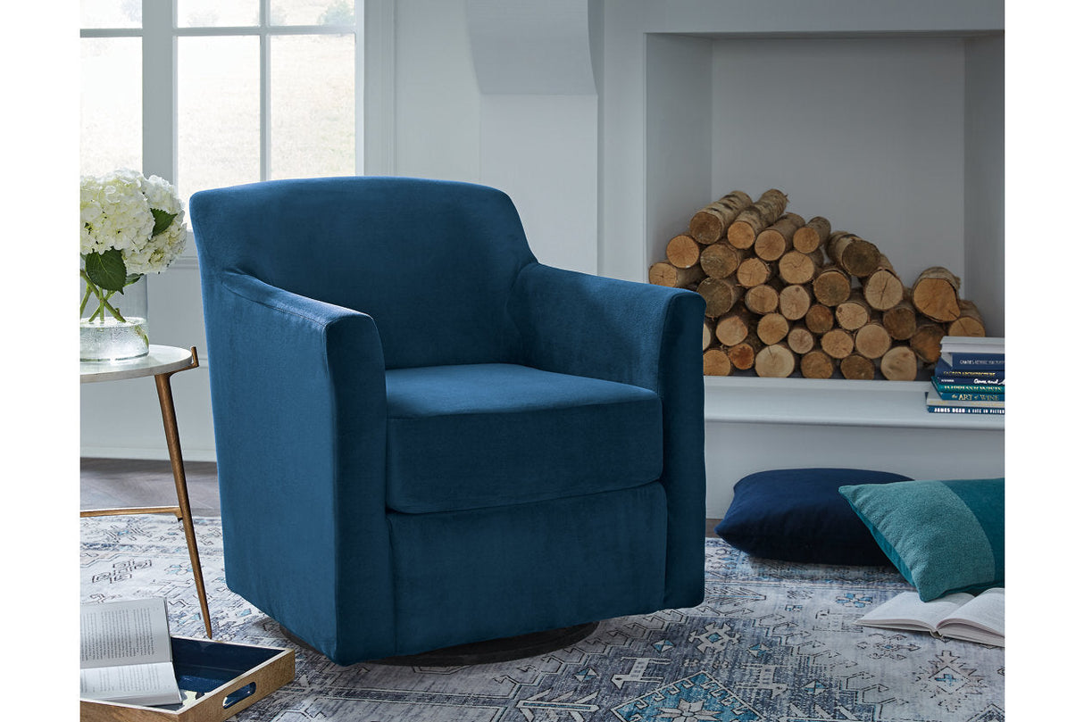 Bradney Ink Swivel Accent Chair