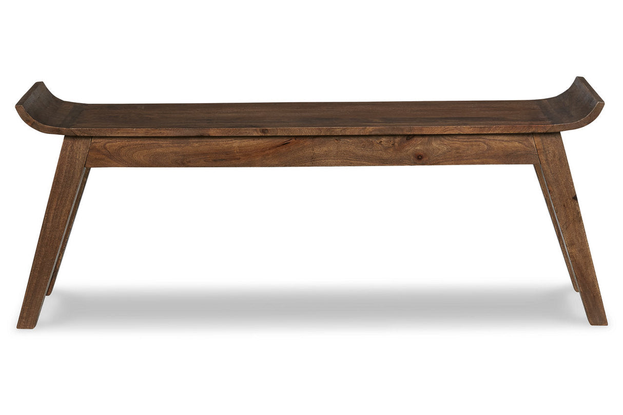 Abbianna Medium Brown Accent Bench