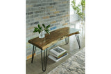 Haileeten Brown/Black Accent Bench