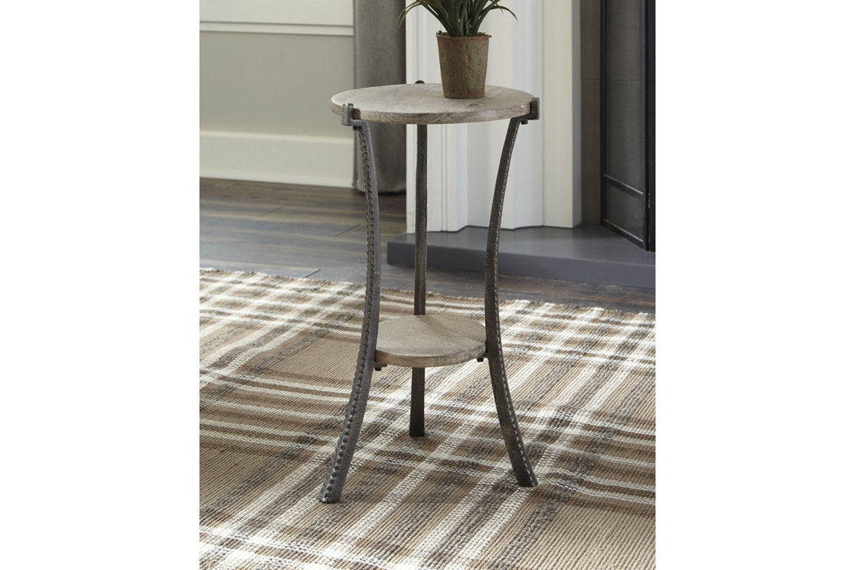 Enderton White Wash/Pewter Accent Table