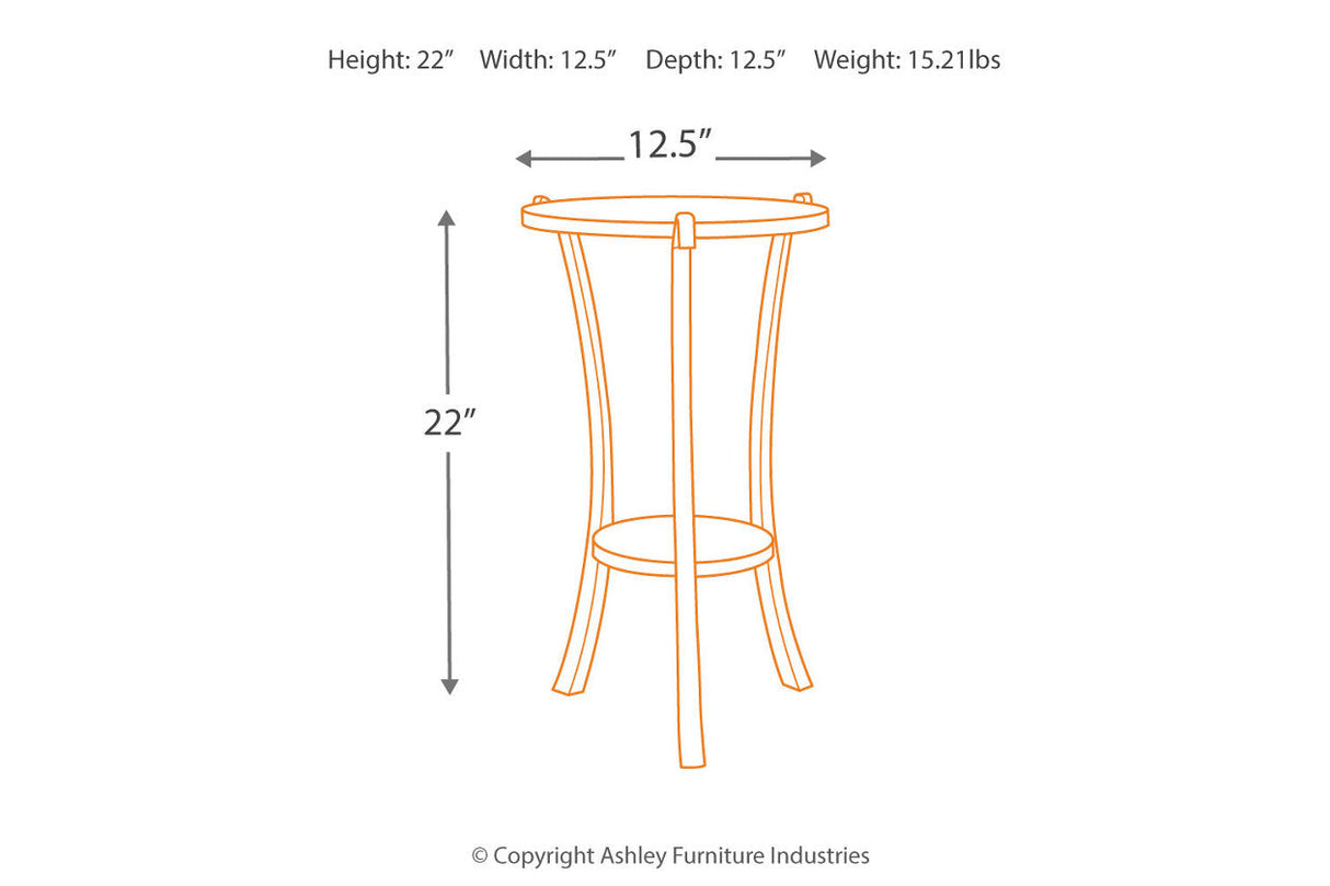 Enderton White Wash/Pewter Accent Table