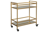 Kailman Gold Finish Bar Cart