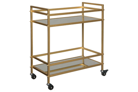 Kailman Gold Finish Bar Cart