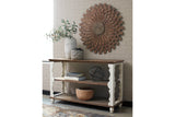 Alwyndale Antique White/Brown Sofa/Console Table