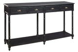 Eirdale Black Sofa/Console Table