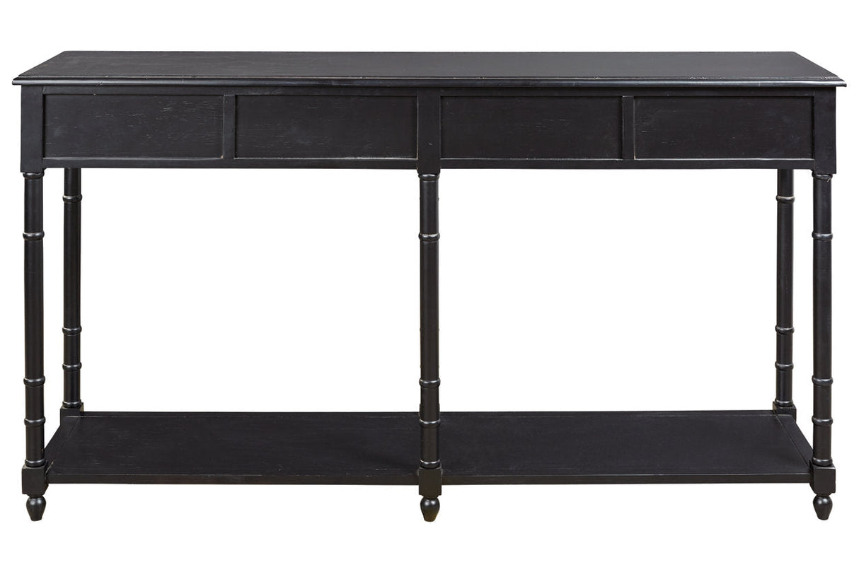 Eirdale Black Sofa/Console Table