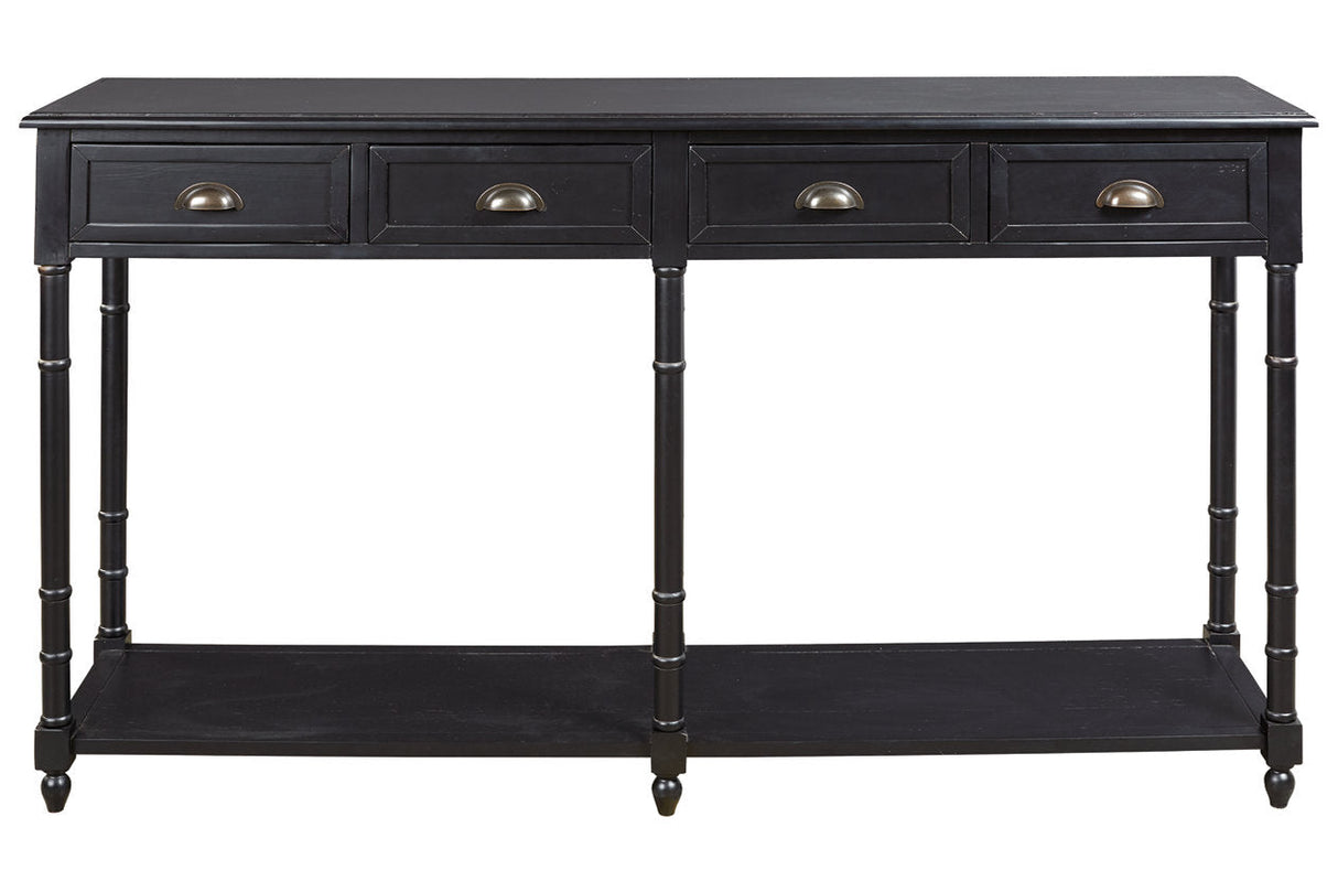 Eirdale Black Sofa/Console Table