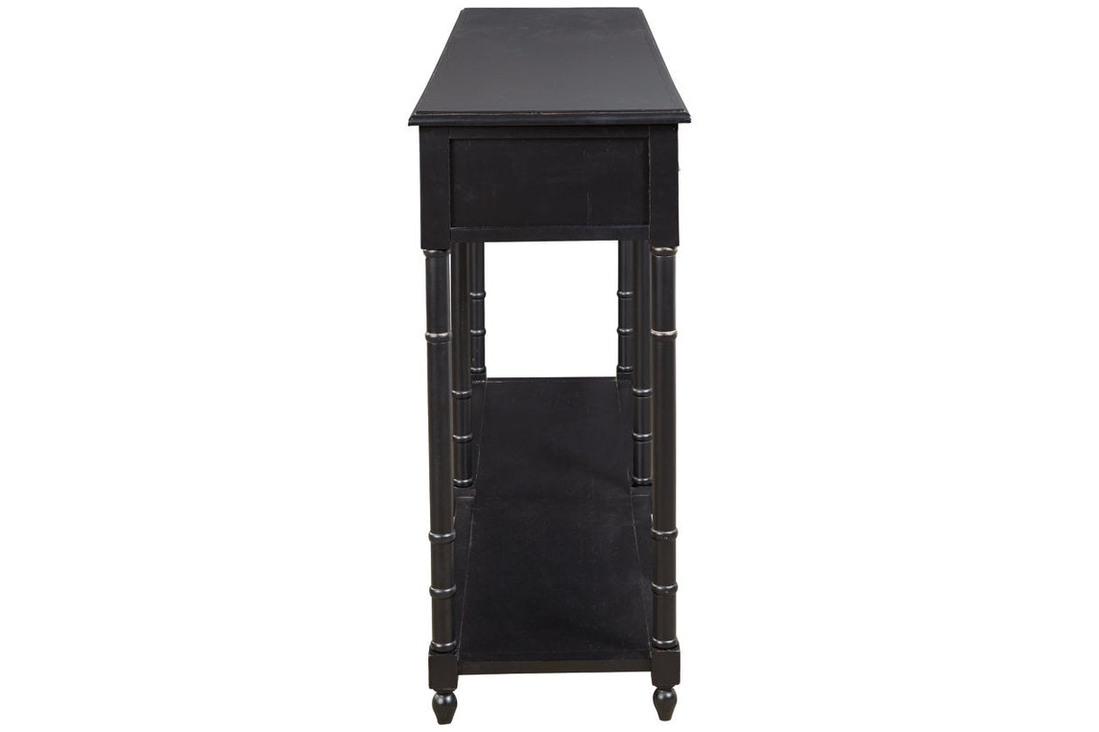 Eirdale Black Sofa/Console Table