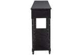 Eirdale Black Sofa/Console Table