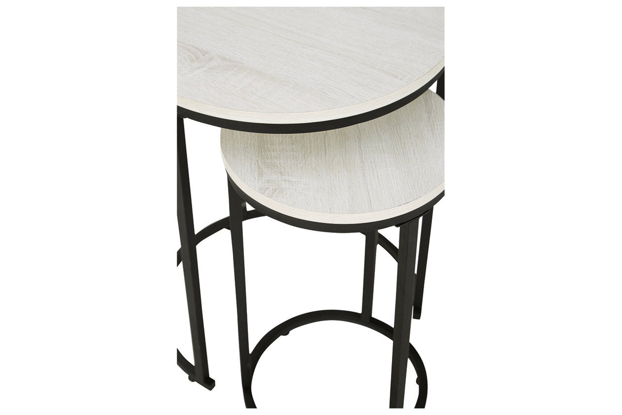 Briarsboro White/Black Accent Table