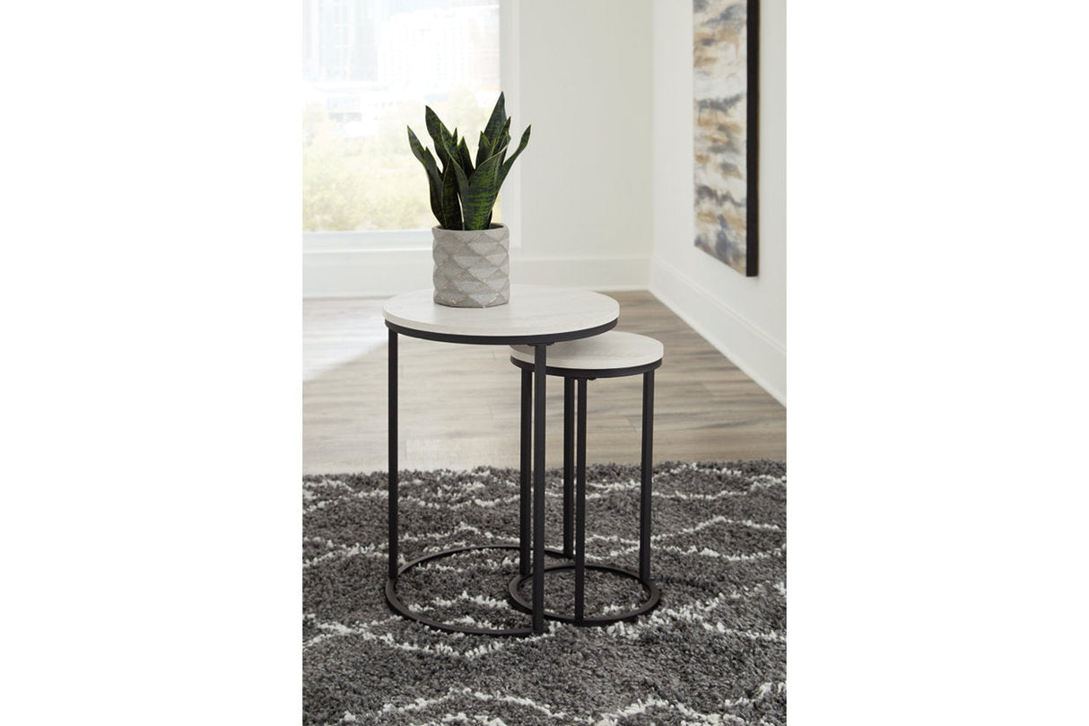 Briarsboro White/Black Accent Table