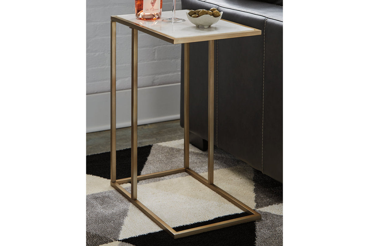 Lanport Champagne/White Accent Table