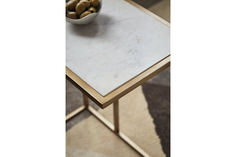 Lanport Champagne/White Accent Table