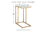 Lanport Champagne/White Accent Table