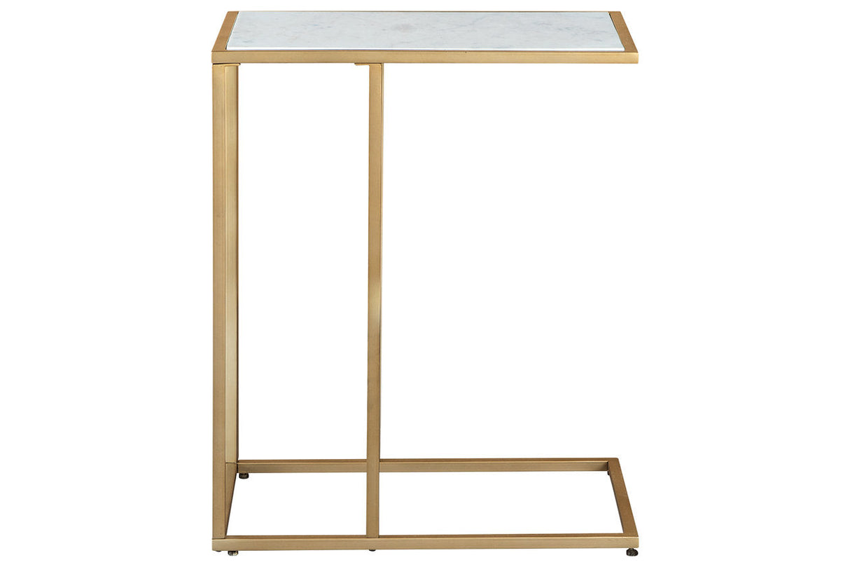 Lanport Champagne/White Accent Table