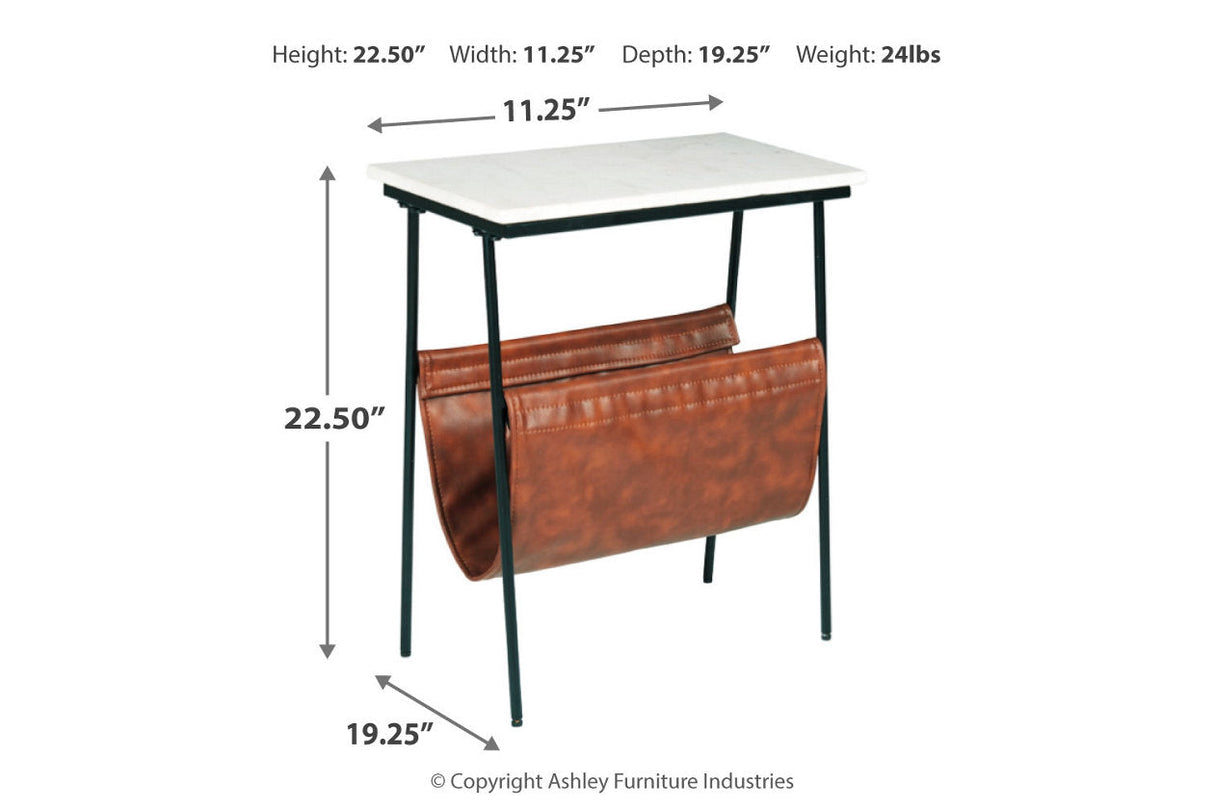 Etanbury Brown/Black/White Accent Table