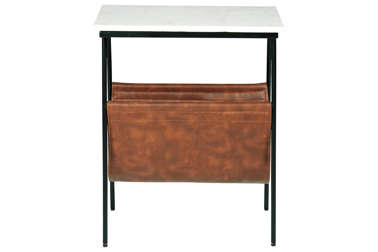 Etanbury Brown/Black/White Accent Table