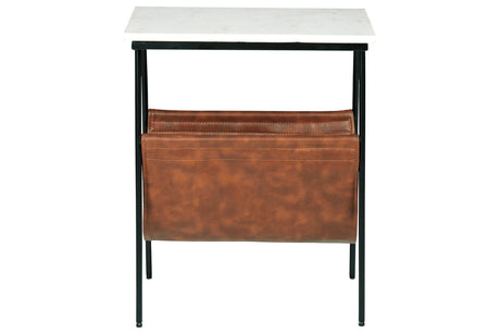 Etanbury Brown/Black/White Accent Table