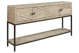 Roanley Distressed White Sofa/Console Table