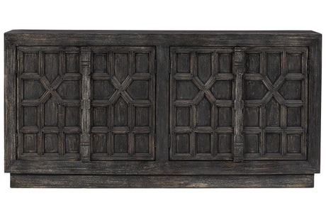 Roseworth Distressed Black Accent Cabinet