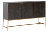 Elinmore Brown/Gold Finish Accent Cabinet