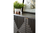 Elinmore Brown/Gold Finish Accent Cabinet