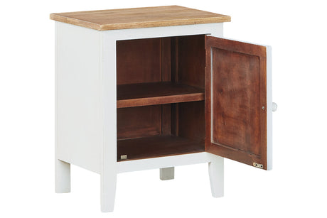 Gylesburg White/Brown Accent Cabinet