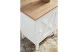 Gylesburg White/Brown Accent Cabinet