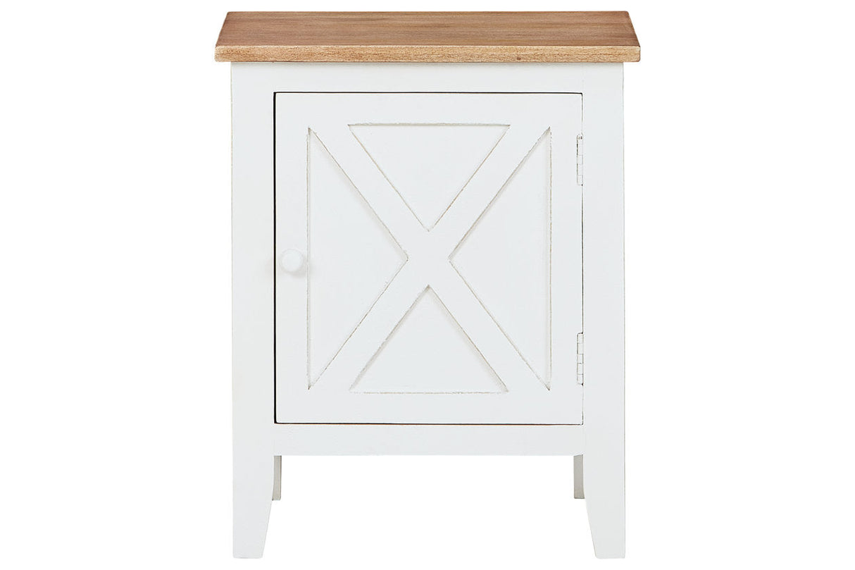 Gylesburg White/Brown Accent Cabinet